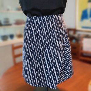 Navy and white LOFT Pencil Mini Skirt